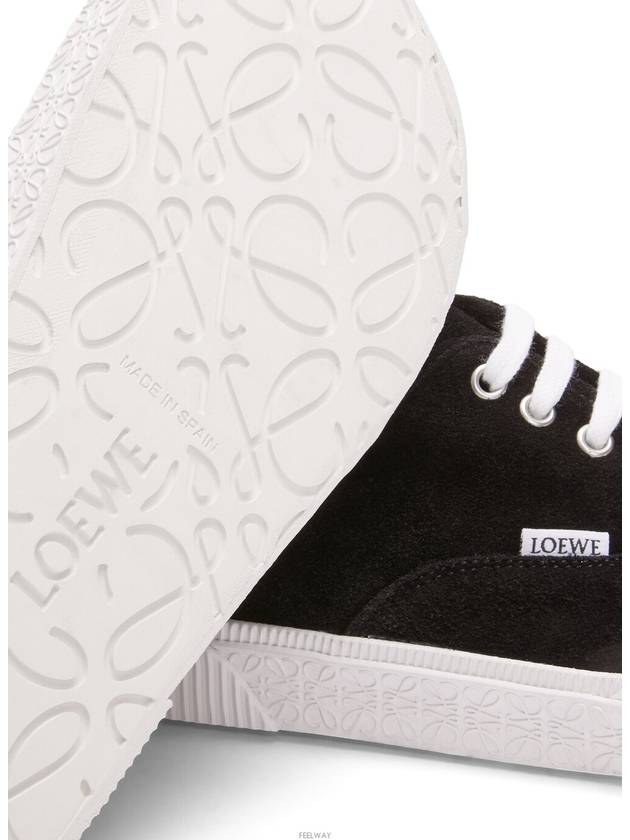 Terra Vulca Suede Low Top Sneakers Black - LOEWE - BALAAN 5