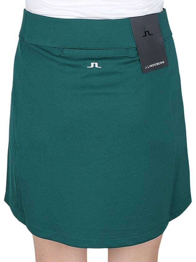 Women's Amelie Mid A-Line Skirt Green - J.LINDEBERG - BALAAN 8