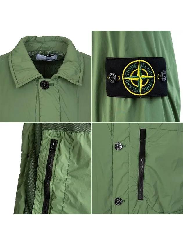 Skin Touch Nylon Garment Dyed Jacket Green - STONE ISLAND - BALAAN 9