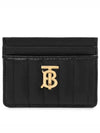 Quilted Leather Lola Card Case Black Light Gold - BURBERRY - BALAAN 2