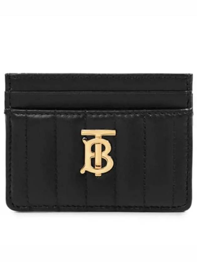 Quilted Leather Lola Card Case Black Light Gold - BURBERRY - BALAAN 2