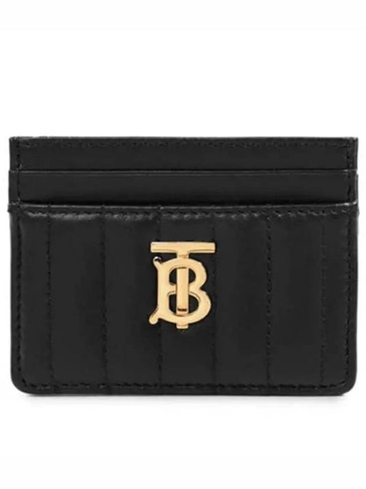 Quilted Leather Lola Card Case Black Light Gold - BURBERRY - BALAAN 2