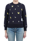 Loop Back Bird Bee Sweatshirt Navy - THOM BROWNE - BALAAN 3