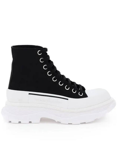 Tread Slick High Top Sneakers White Black - ALEXANDER MCQUEEN - BALAAN 1