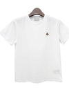 Kids Logo Patch Short Sleeve T Shirt 12Y 14Y White 8C00018 83907 001 - MONCLER - BALAAN 2