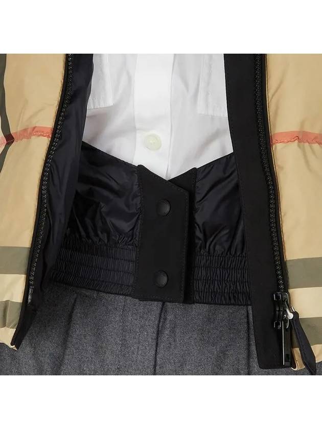 Check Crop Puffer Padding Archive Beige - BURBERRY - BALAAN 5