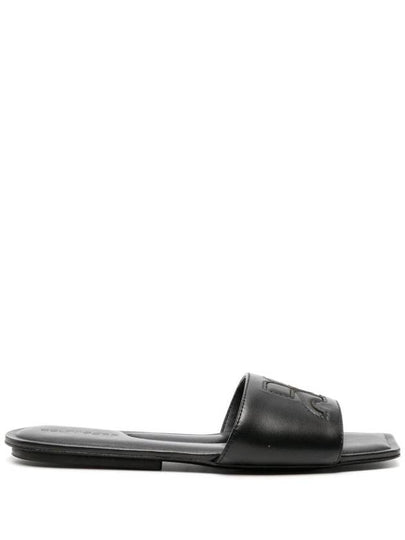 AC Leather Slipers Black - COURREGES - BALAAN 2