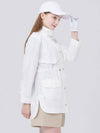 Bio-processed Stand Collar White Windbreaker Jacket DO3242WB46 2 - DOYOUKNOWMC GOLF WEAR - BALAAN 3