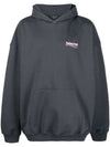 Logo Print Oversized Hoodie Grey - BALENCIAGA - BALAAN 1