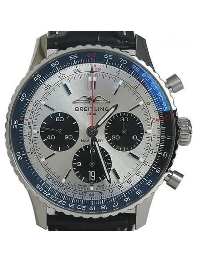 AB0138 Navitimer B01 Chronograph 43MM Men s Leather Band Watch - BREITLING - BALAAN 1