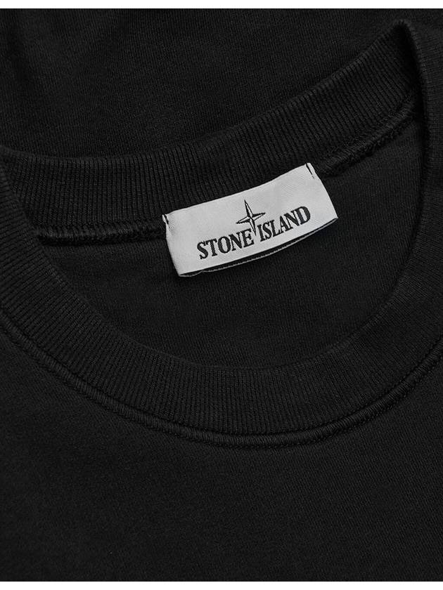 Wappen Patch Crew Neck Sweatshirt Black - STONE ISLAND - BALAAN 5