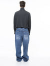 Men s M243PT03MB Regular Fit Washed Denim Pants Mid Blue - CHANCE'S NOI - BALAAN 4