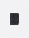 Compact Vertical Oblique Jacquard Canvas Card Wallet Black - DIOR - BALAAN 2