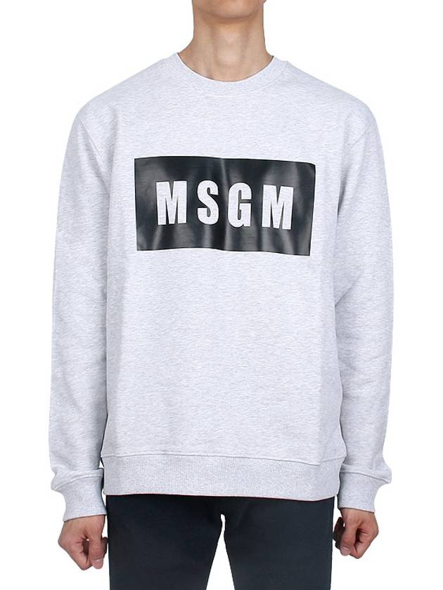 Box Logo Print Sweatshirt Grey - MSGM - BALAAN 2