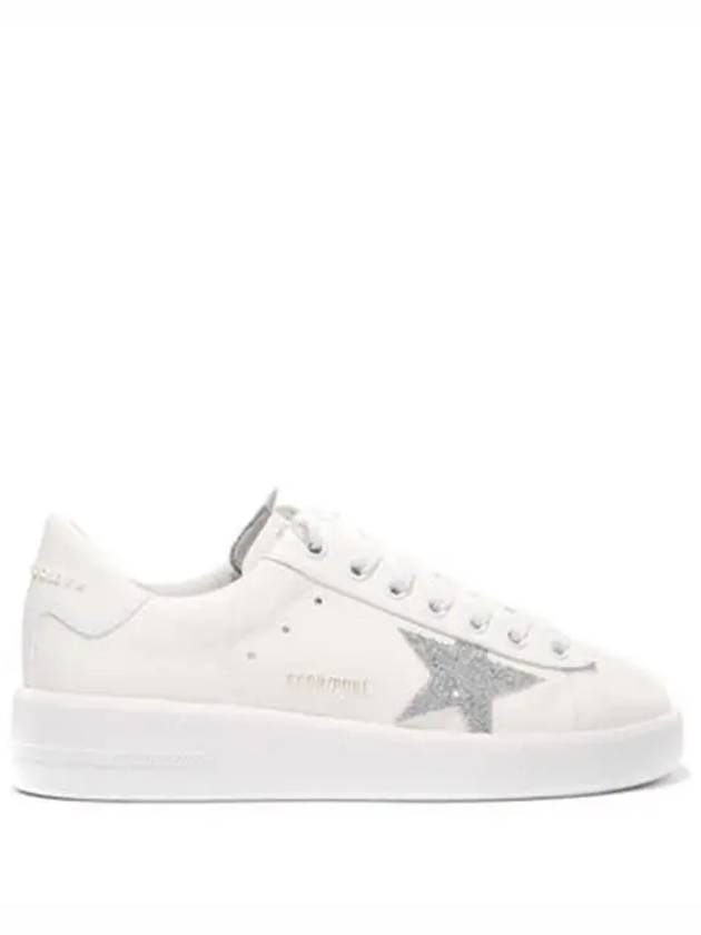 Pure Star Glitter Silver Low Top Sneakers White - GOLDEN GOOSE - BALAAN 3