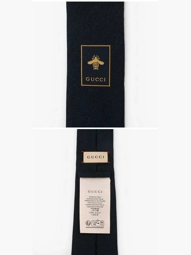 Web Detail Tie Dark Blue - GUCCI - BALAAN 4