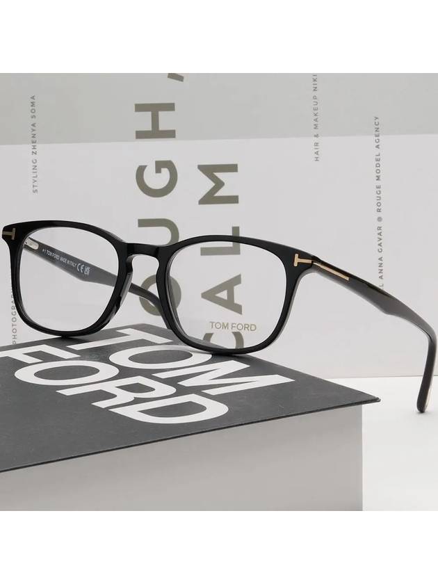 Glasses frame TF5505 001 square horn frame - TOM FORD - BALAAN 2