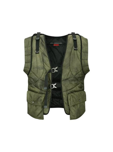 Marble Print Padded Vest Green - ANDERSSON BELL - BALAAN 1