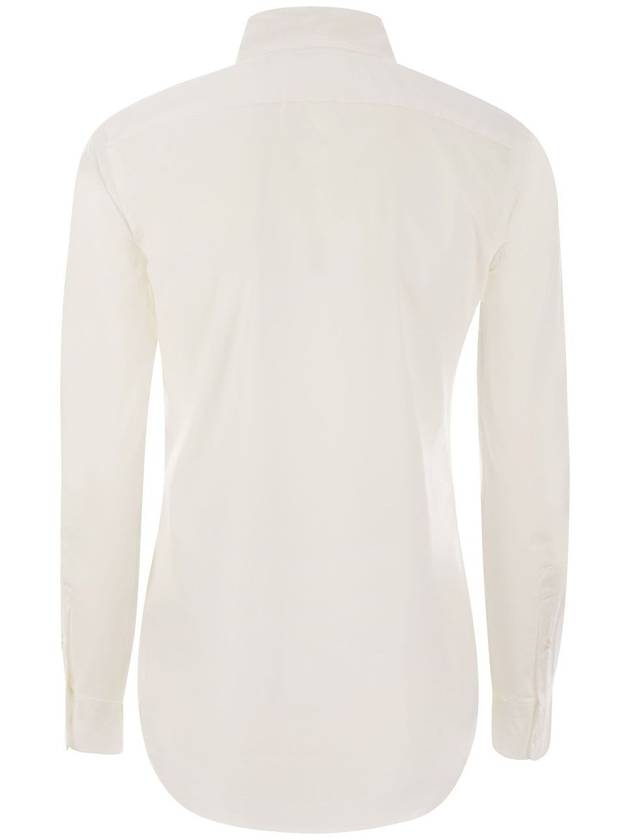 Stretch Slim Fit Long Sleeve Shirt White - POLO RALPH LAUREN - BALAAN 3