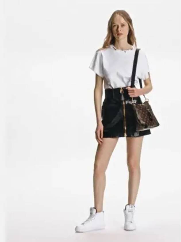 Women's Side Strap Short Sleeve T-Shirt White - LOUIS VUITTON - BALAAN 2