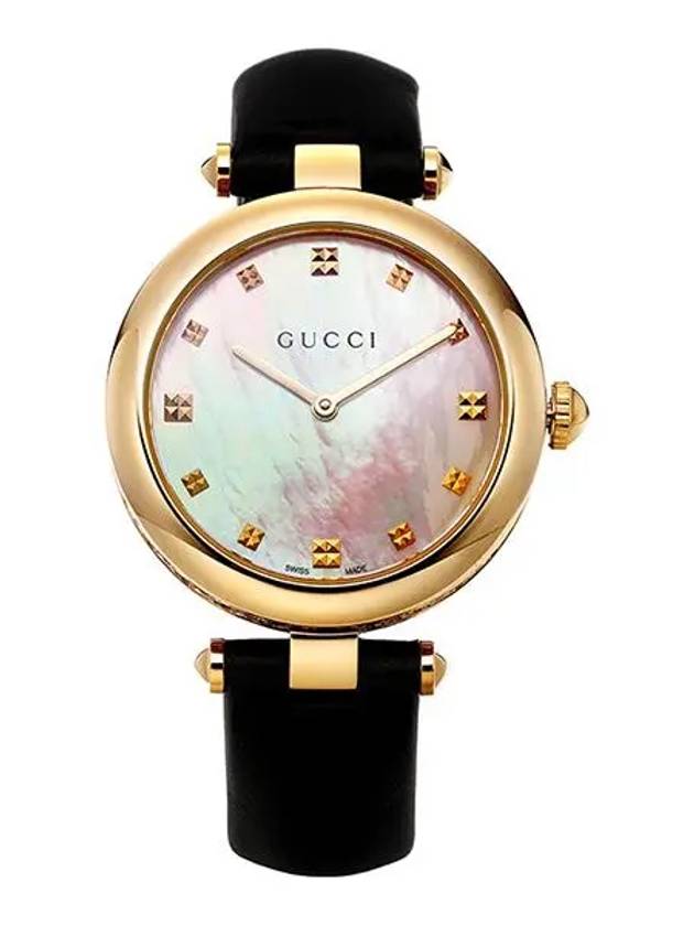 Diamantissima Leather Watch White - GUCCI - BALAAN 3