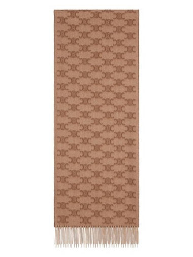 Monogram Cashmere Muffler Light Camel - CELINE - BALAAN 1