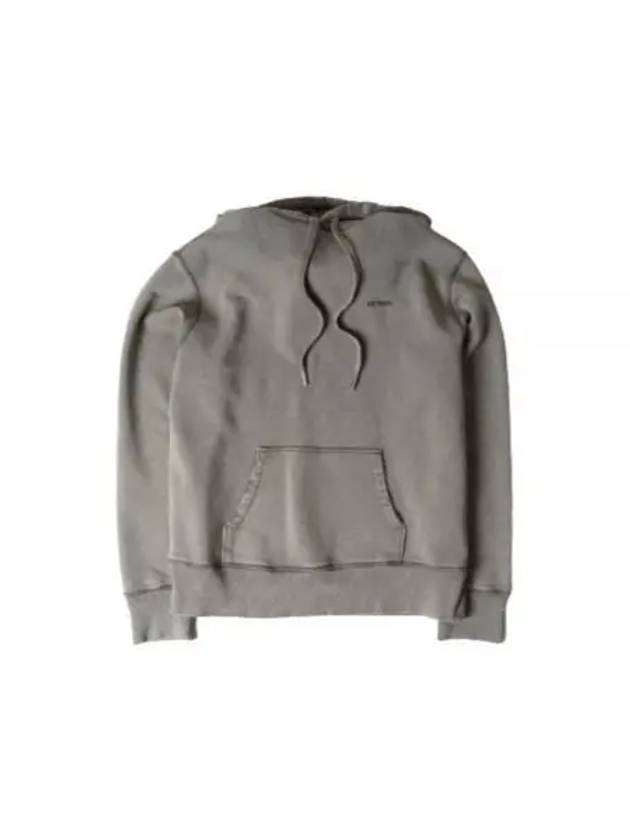 Embroidered Logo Hoodie Top Grey - AMI - BALAAN 2