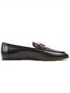 Kate Metal Logo Leather Loafers Black - TOD'S - BALAAN 2