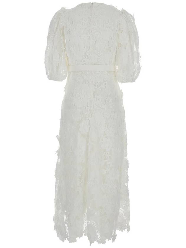 White Long Dress With Off-Shoulders In Lace Woman - ZIMMERMANN - BALAAN 2