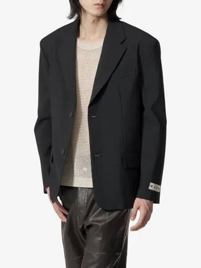 2 Button Single Regular Fit Jacket Black - MARNI - BALAAN 2