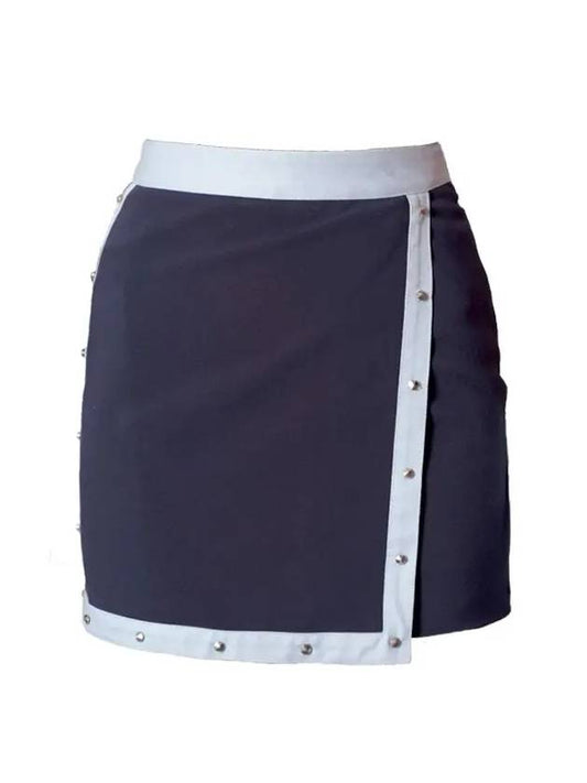 Stud Unbalanced Skirt Navy - J JANE - BALAAN 2