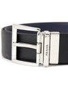 Two-Tone Reversible Saffiano Belt Baltic Blue - PRADA - BALAAN 6