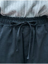 Linen Banding Wide Pants Black - METAPHER - BALAAN 4