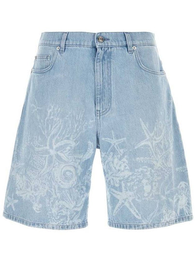 Barocco Sea Print Denim Shorts 10147811A11107 - VERSACE - BALAAN 2