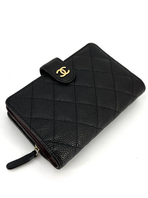 Caviar gold logo medium wallet - CHANEL - BALAAN 6