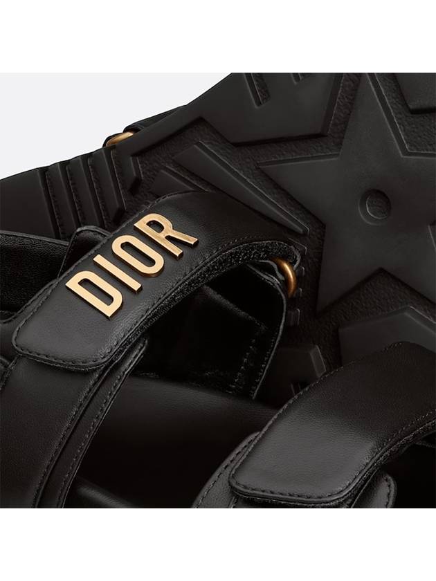 Dioract Strap Lambskin Sandals Black - DIOR - BALAAN 5