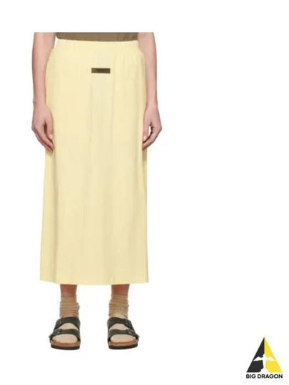 Logo Patch Long A-Line Skirt Yellow - FEAR OF GOD - BALAAN 2