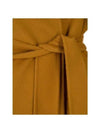 Women's Arona Belt Virgin Wool Single Coat Yellow - MAX MARA - BALAAN 4