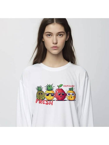 OHP AIDAEVE Fresh Fruit Basic Long Sleeve T Shirt - ONEHUNDREDPERCENT - BALAAN 1