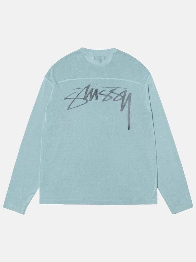 Football Knit Top Light Blue - STUSSY - BALAAN 2