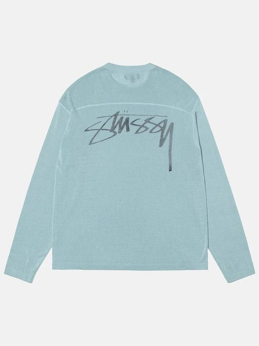 Football Knit Top Light Blue - STUSSY - BALAAN 2