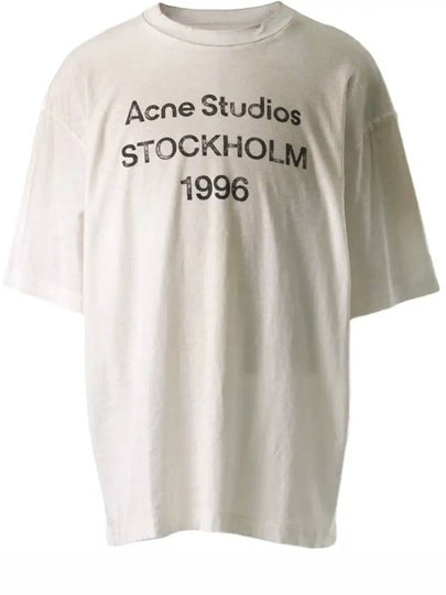 Logo Print Cotton Short Sleeve T-Shirt White - ACNE STUDIOS - BALAAN 2