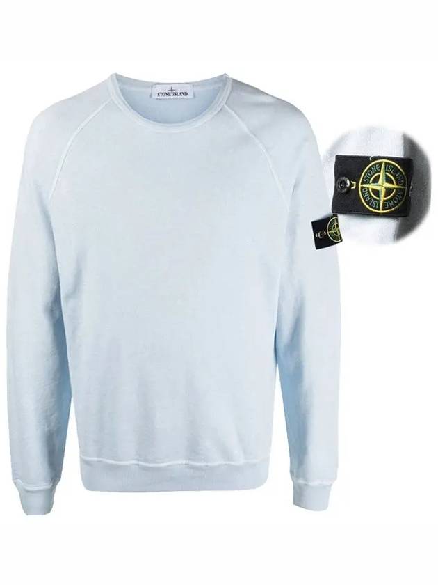 Wappen Patch Round Sweatshirt Sky Blue - STONE ISLAND - BALAAN 2