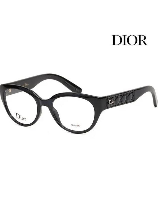 Glasses frame CD3264 EDU black round horn rim women s fashion - DIOR - BALAAN 1