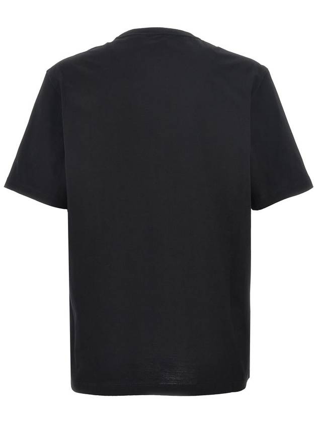 Logo Crewneck Short Sleeve T-Shirt Black - VERSACE - BALAAN 3