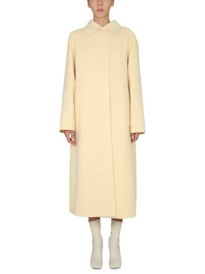 Belted Virgin Wool Single Coat Yellow - JIL SANDER - BALAAN 2