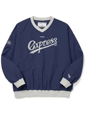 Authentic Nylon Pullover Sweatshirt Navy - EXPRESSHOLIDAY - BALAAN 1