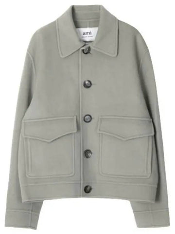 Boxy fit double face jacket women coat - AMI - BALAAN 1