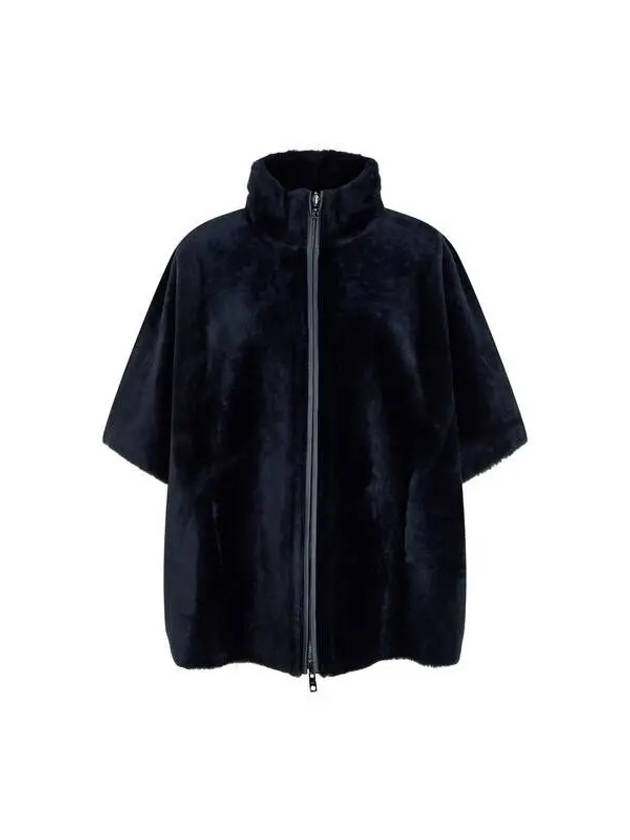 Women s Reversible Hairy Leather Coat Dark Navy 271931 - EMPORIO ARMANI - BALAAN 1