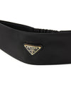 Triangle Logo Hairband Black - PRADA - BALAAN 5